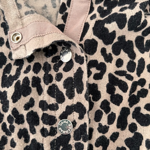 Dana Buchman Animal Print Button Front Short Lightweight Cardigan Sz XL - Picture 4 of 7